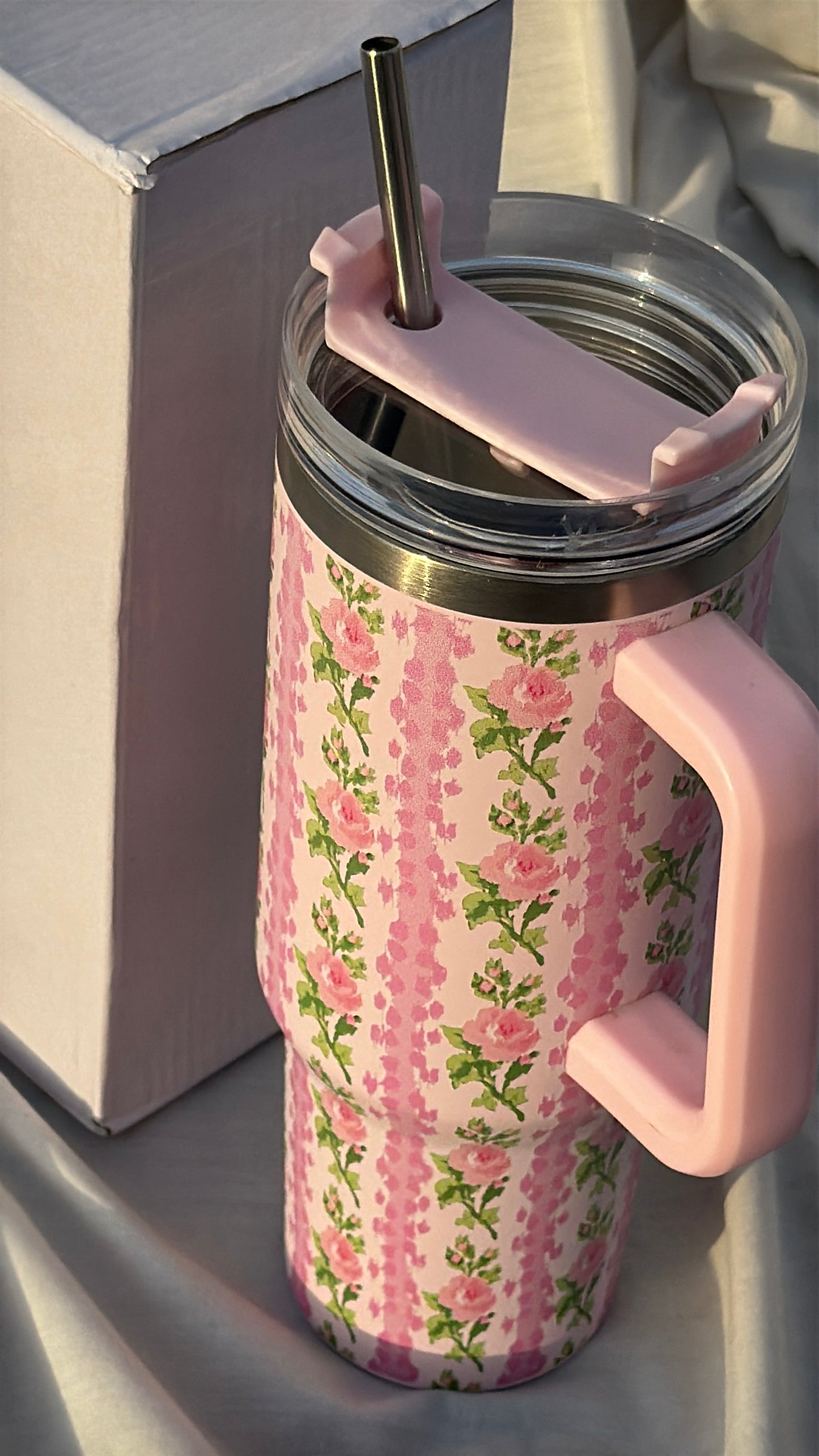 Blush Bloom 40oz Floral Tumbler