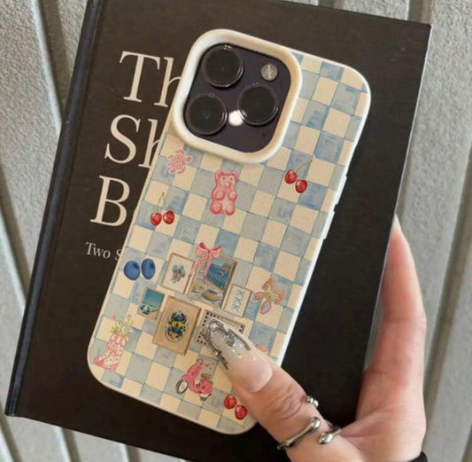 Kawaii Bear Checker Case