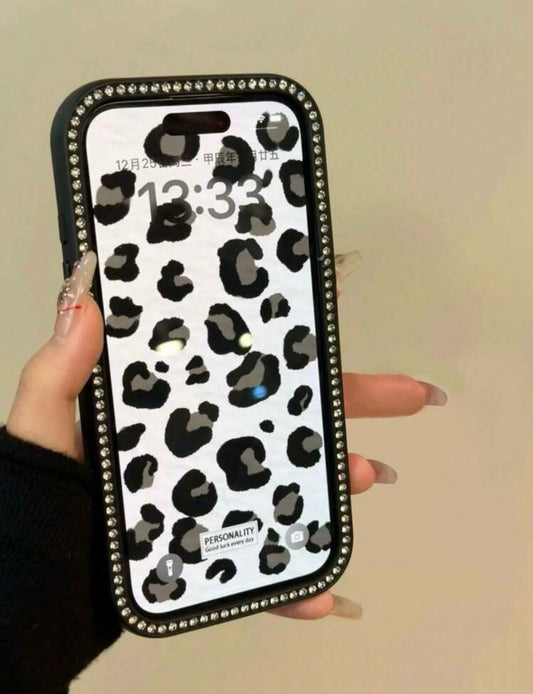 Rhinestone Cheetah Case