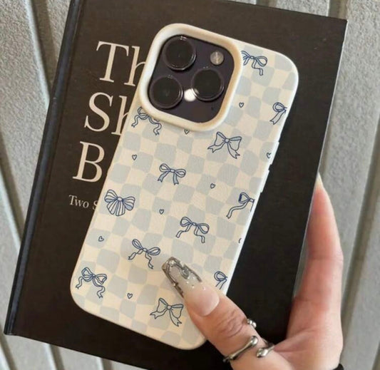 Blue Bow Plaid Case