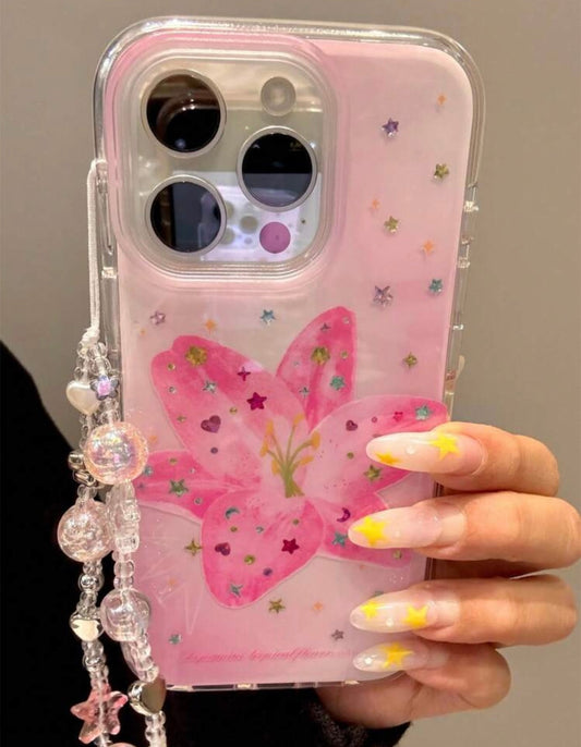 Sparkling Lilies Lanyard Case