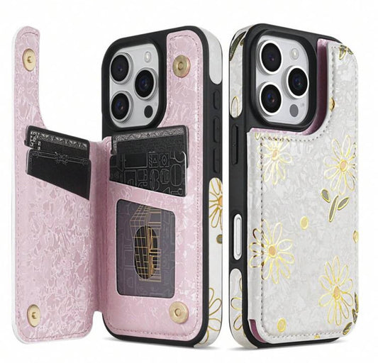 Luxe Chrysanthemum Wallet Case