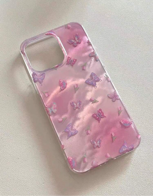 Pink Dream Butterfly Case
