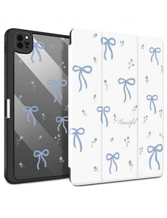 Blossom Bow Acrylic iPad Case with Pen Slot