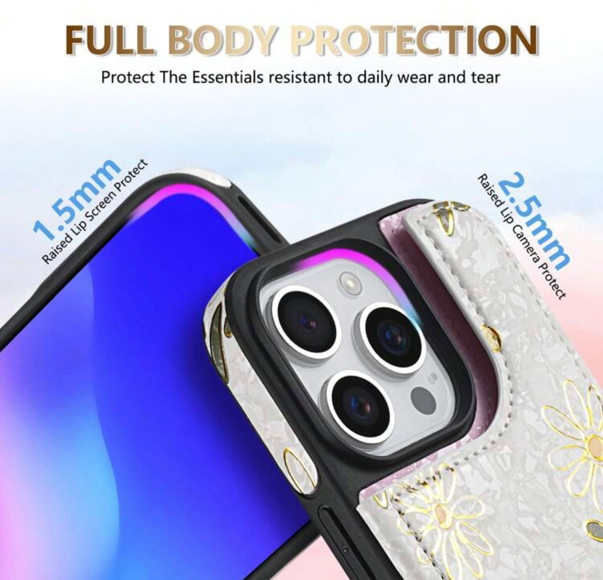 Luxe Chrysanthemum Wallet Case