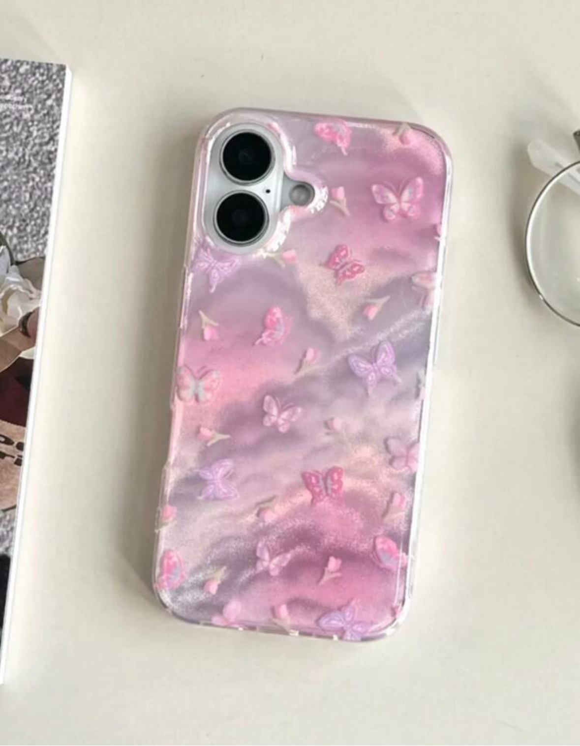 Pink Dream Butterfly Case