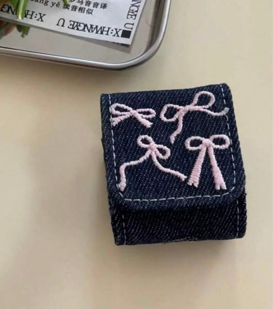 Embroided Bow AirPods Case