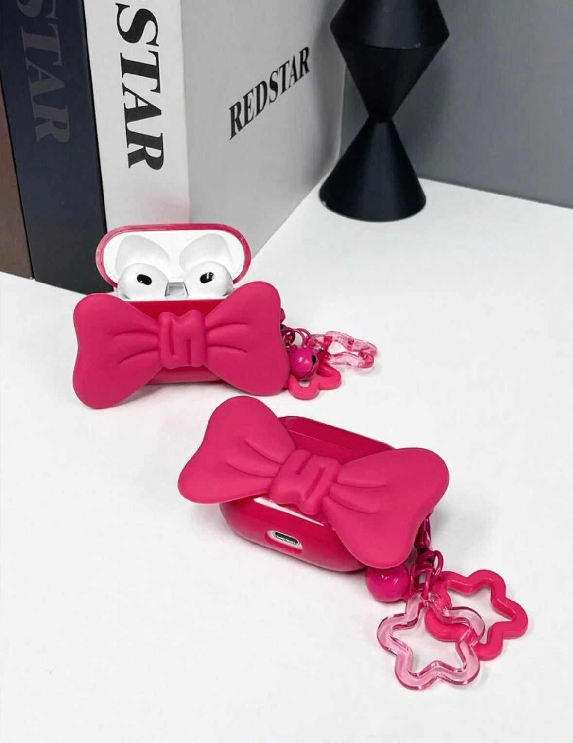 Hot Pink Bow 3D AirPods Case