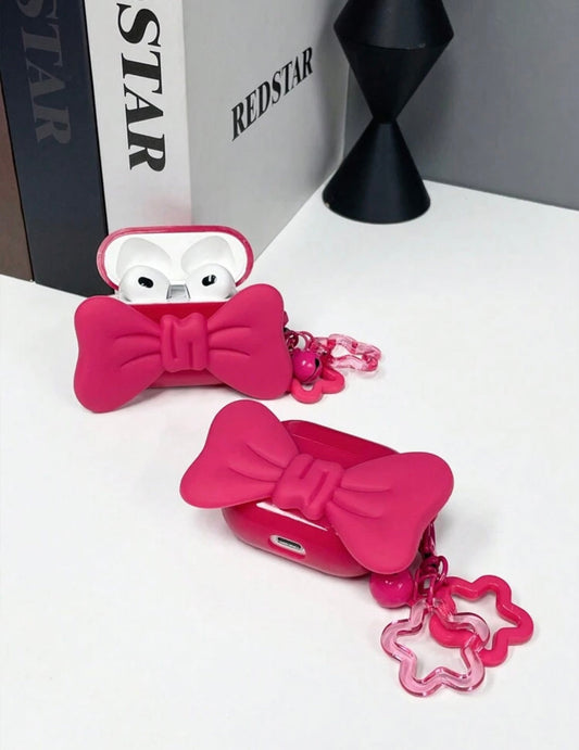 Hot Pink Bow 3D AirPods Case