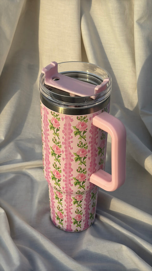 Blush Bloom 40oz Floral Tumbler