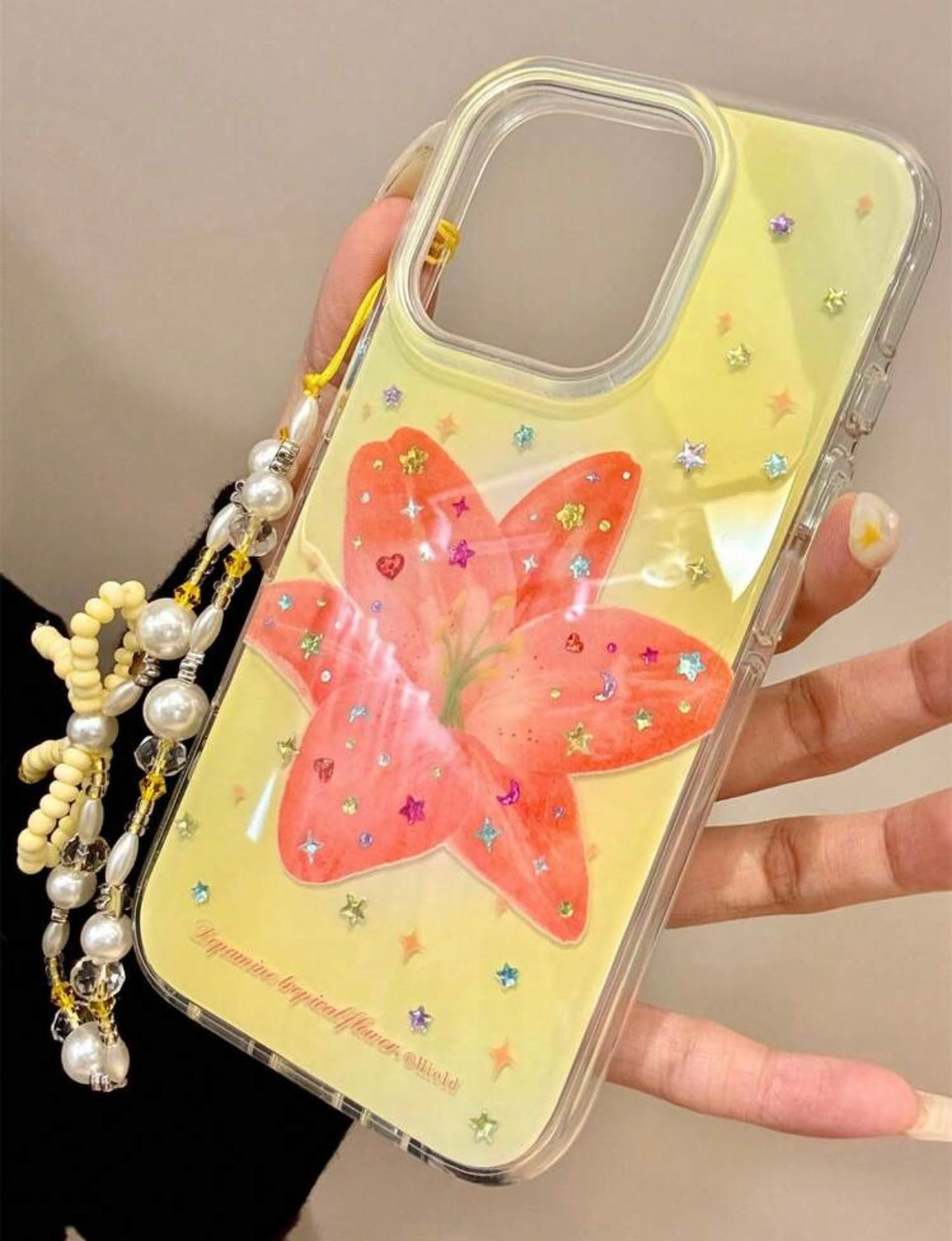 Sparkling Lilies Lanyard Case