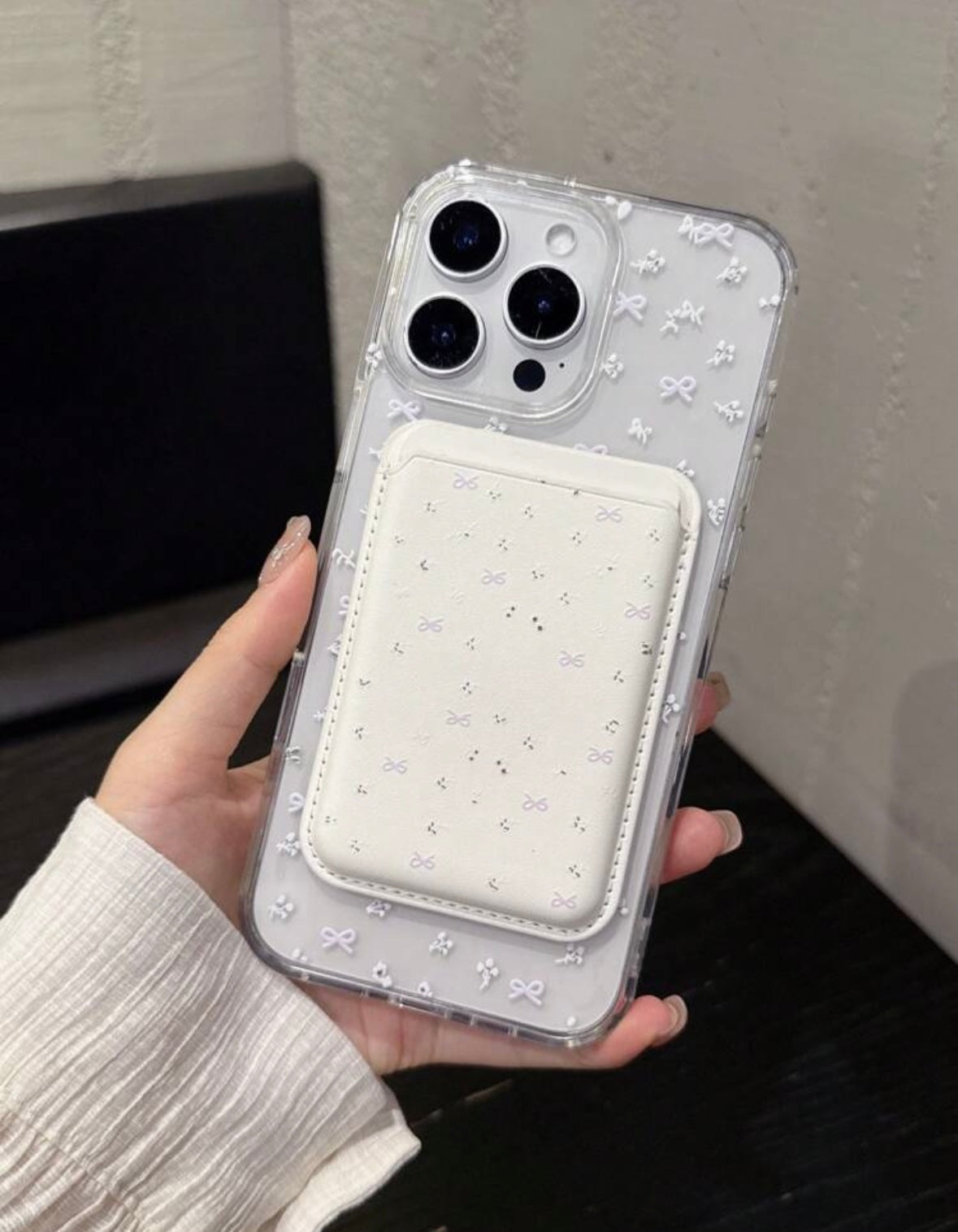 Cherry Bow 2-in-1 Magnetic Wallet Case