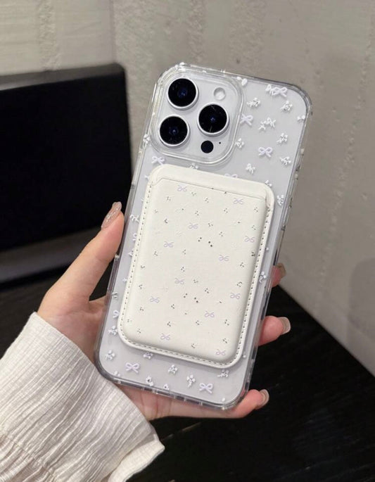 Cherry Bow 2-in-1 Magnetic Wallet Case