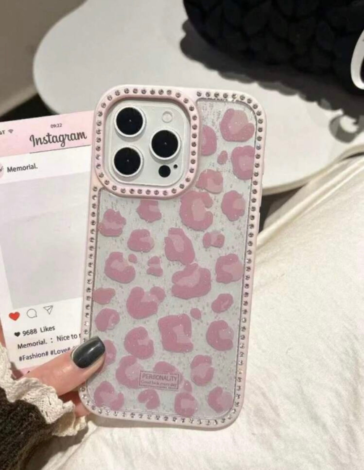 Rhinestone Cheetah Case