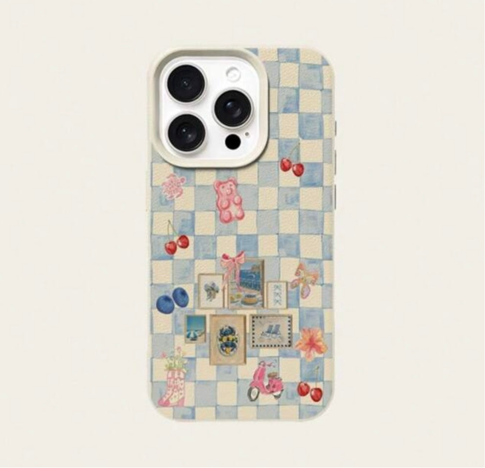 Kawaii Bear Checker Case