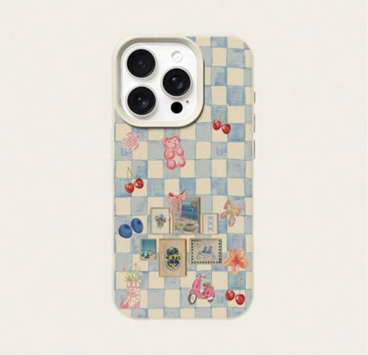 Kawaii Bear Checker Case