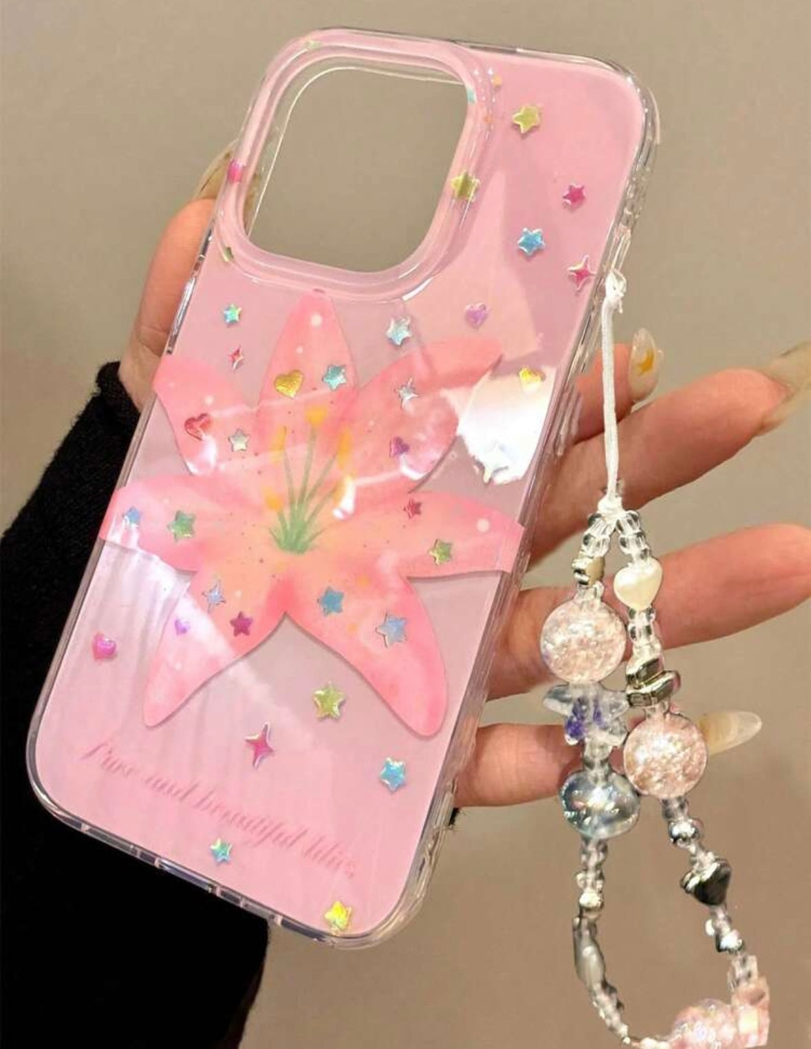 Sparkling Lilies Lanyard Case