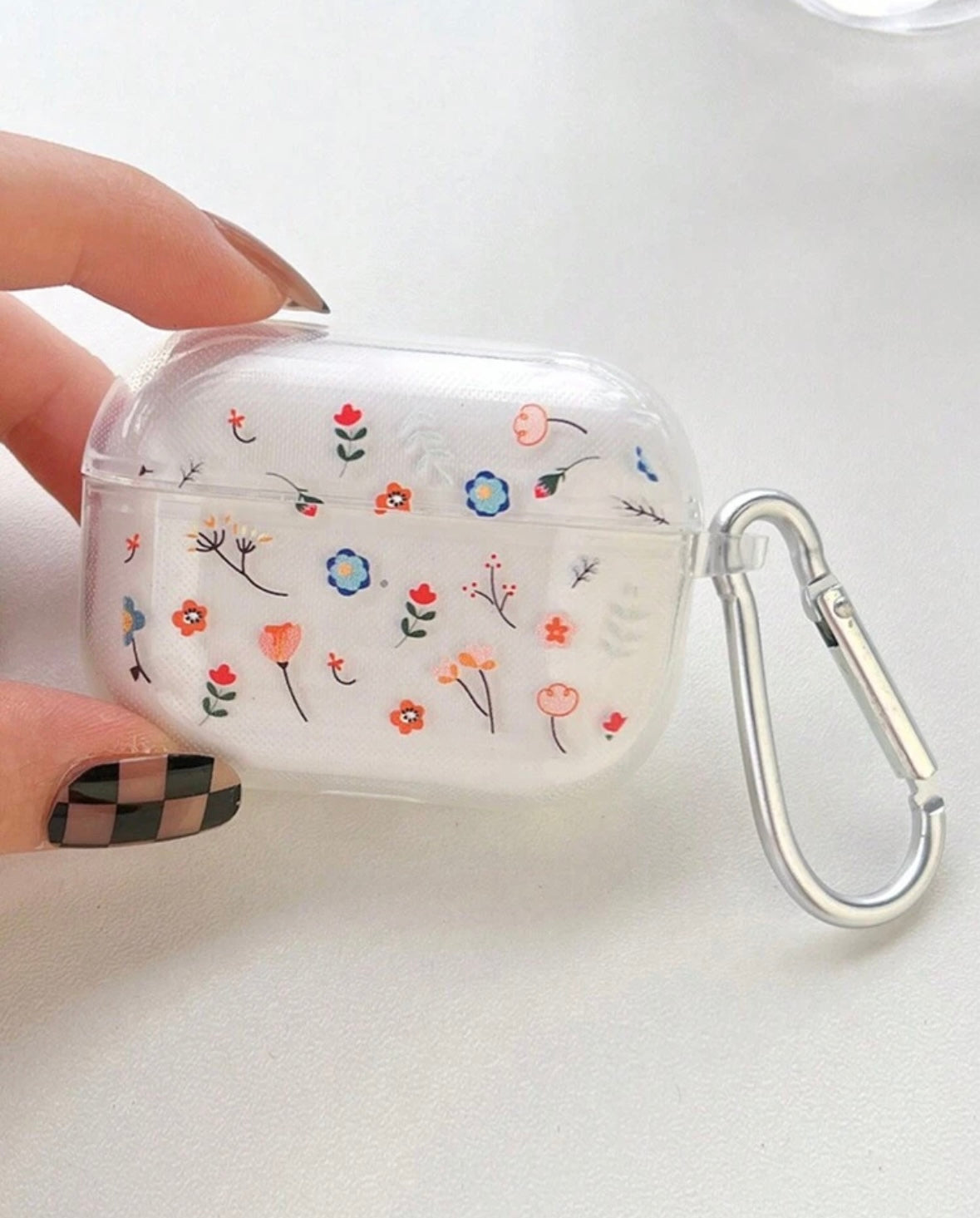 Clear Bloom AirPods Case