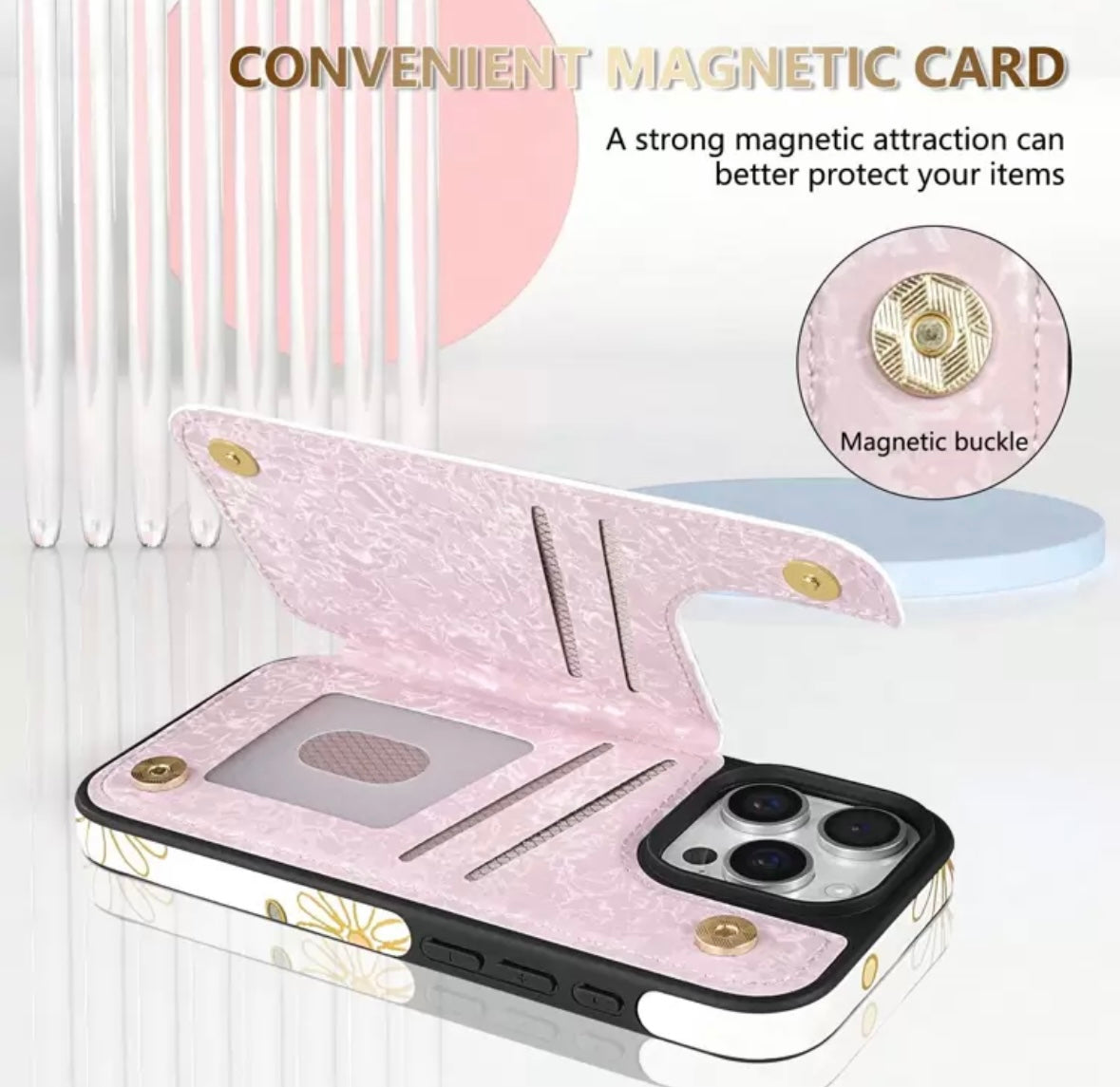 Luxe Chrysanthemum Wallet Case