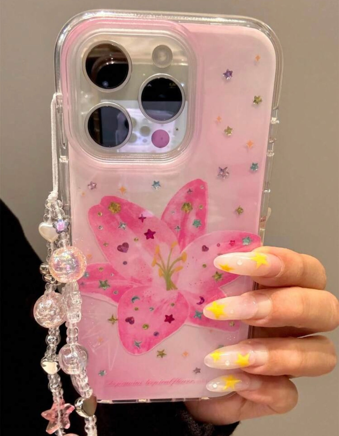 Sparkling Lilies Lanyard Case