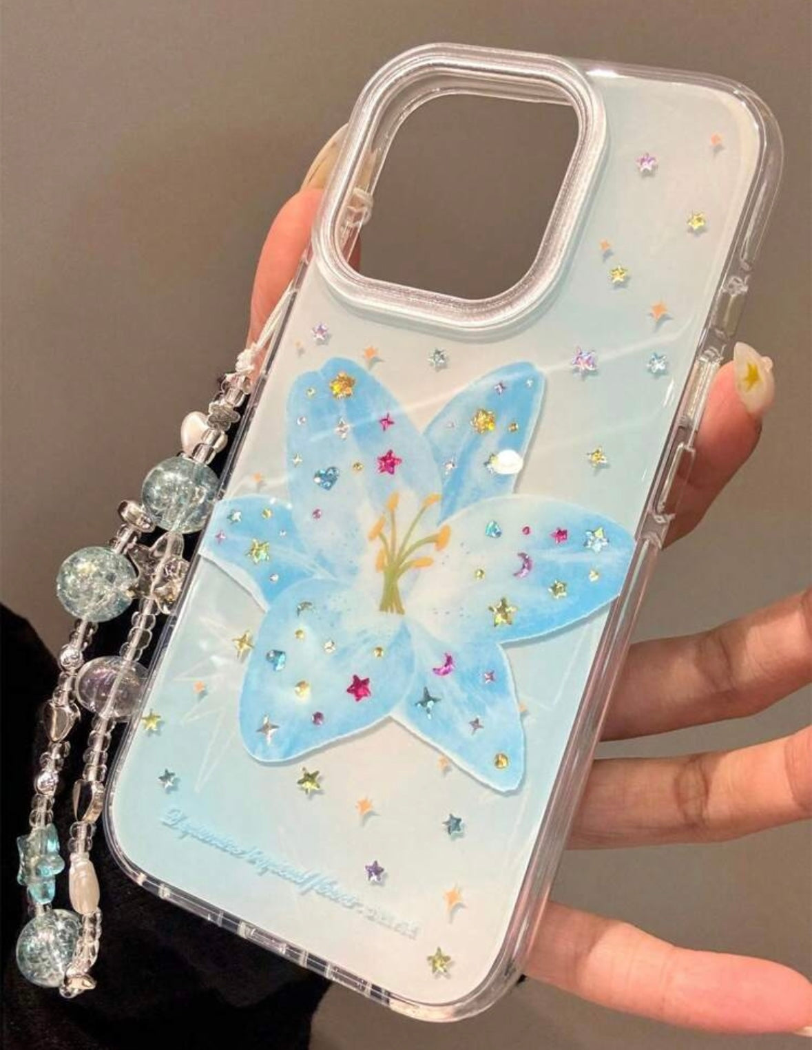 Sparkling Lilies Lanyard Case