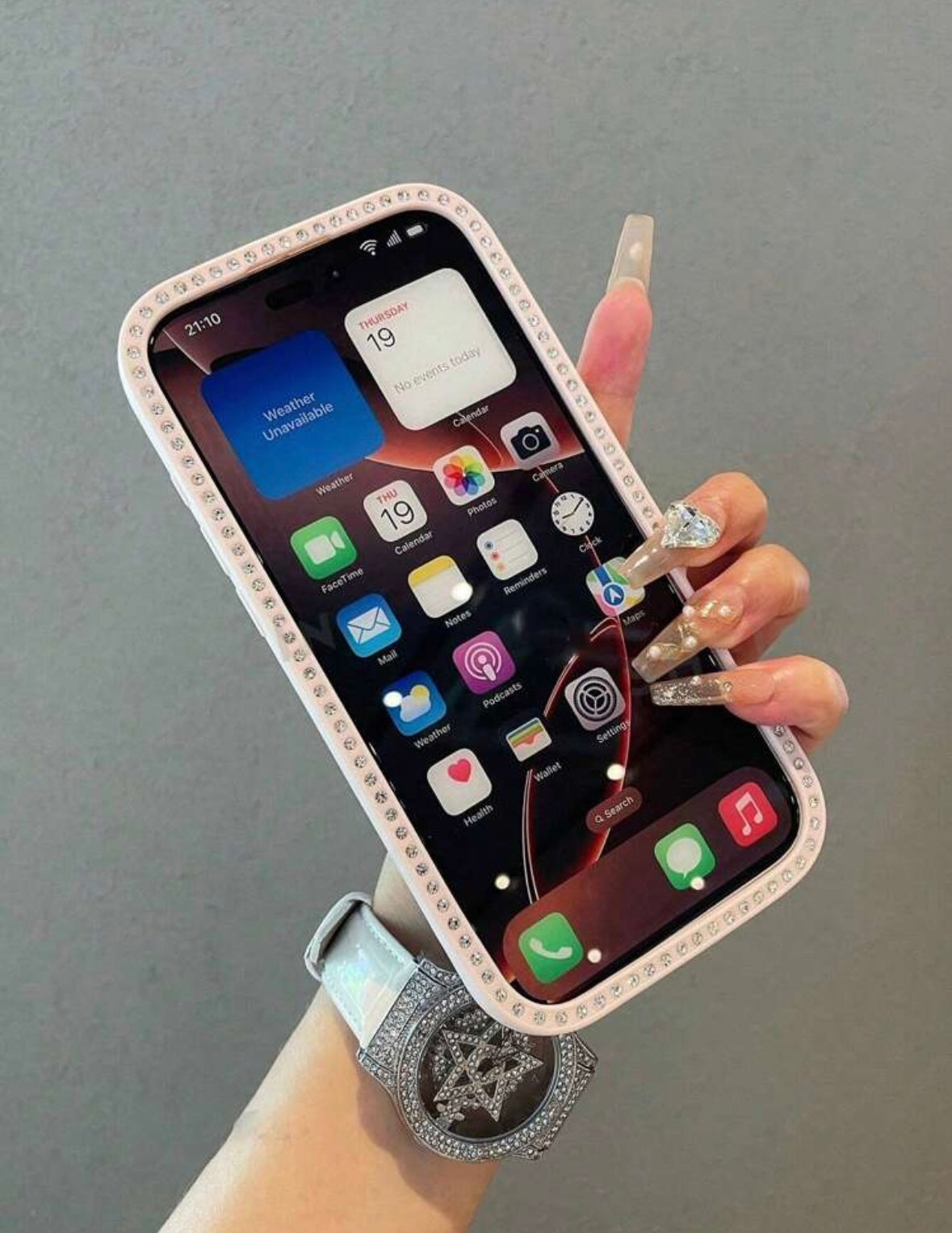 Rhinestone Cheetah Case