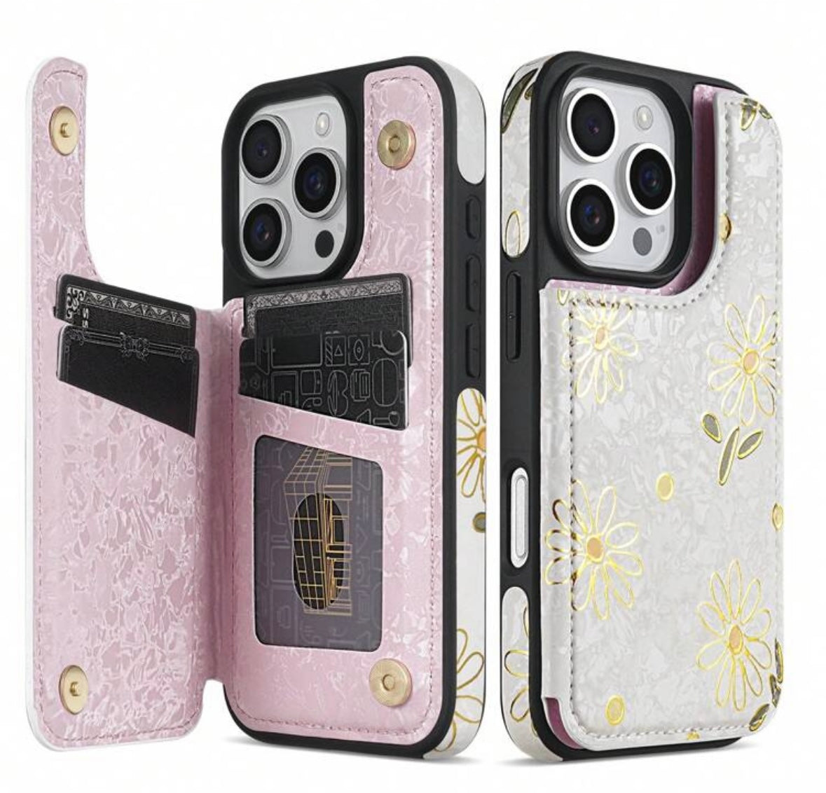 Luxe Chrysanthemum Wallet Case