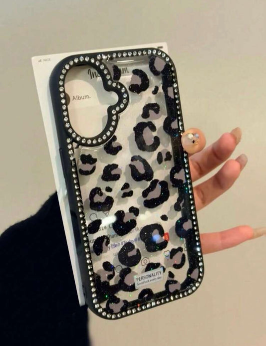 Rhinestone Cheetah Case