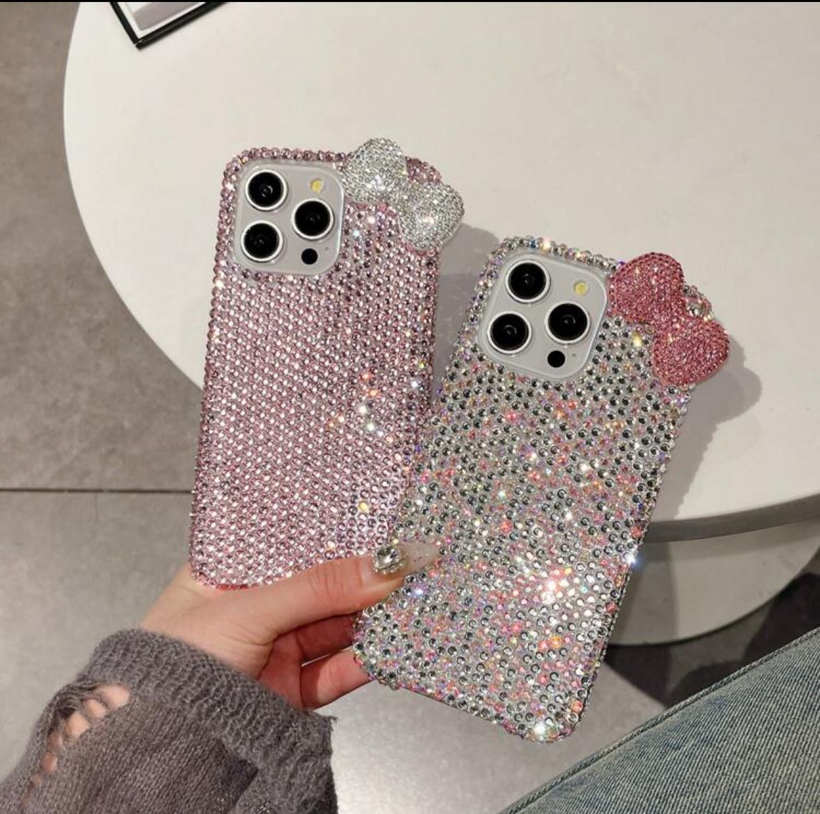 3D Bow Rhinestone Case