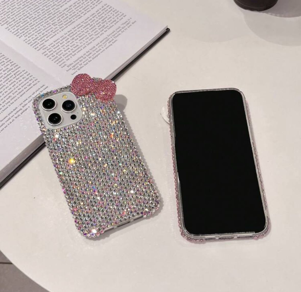 3D Bow Rhinestone Case