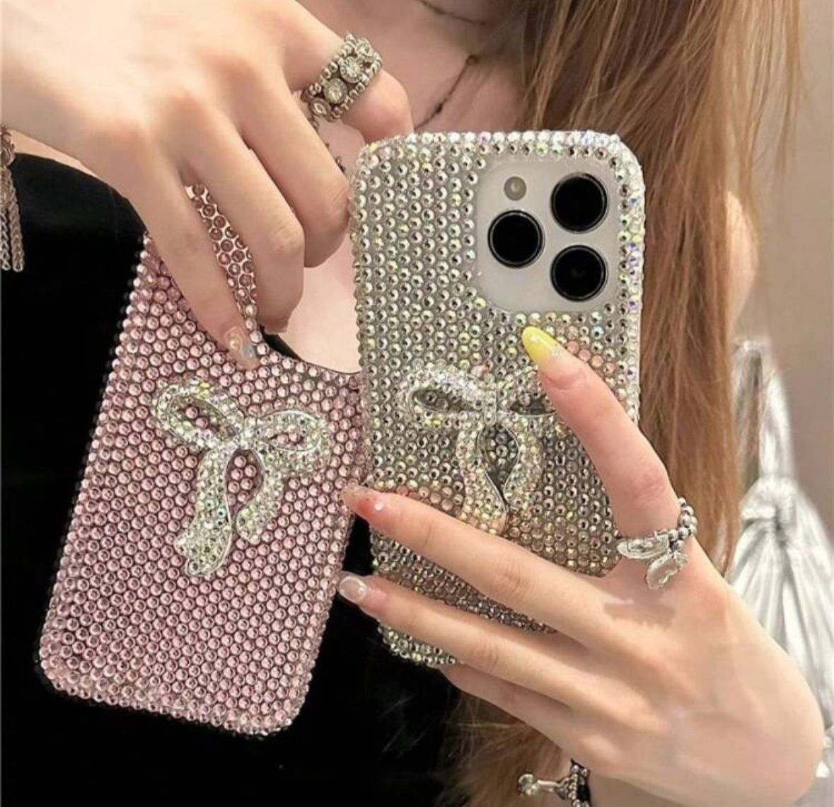 Luxury Bow Rhinestone Case