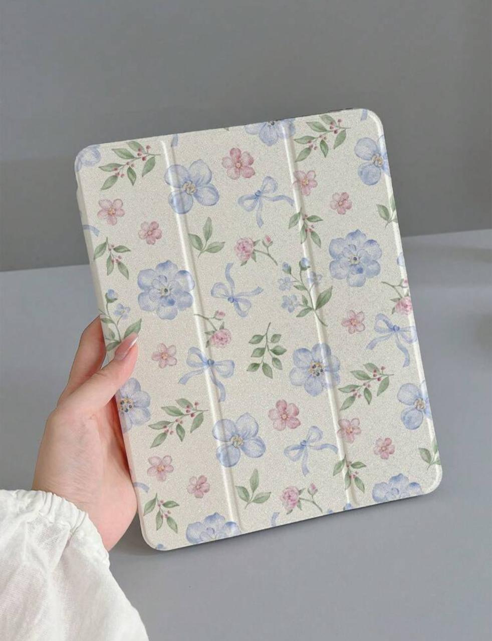 Bowknot Ditsy iPad Case with Pen Slot
