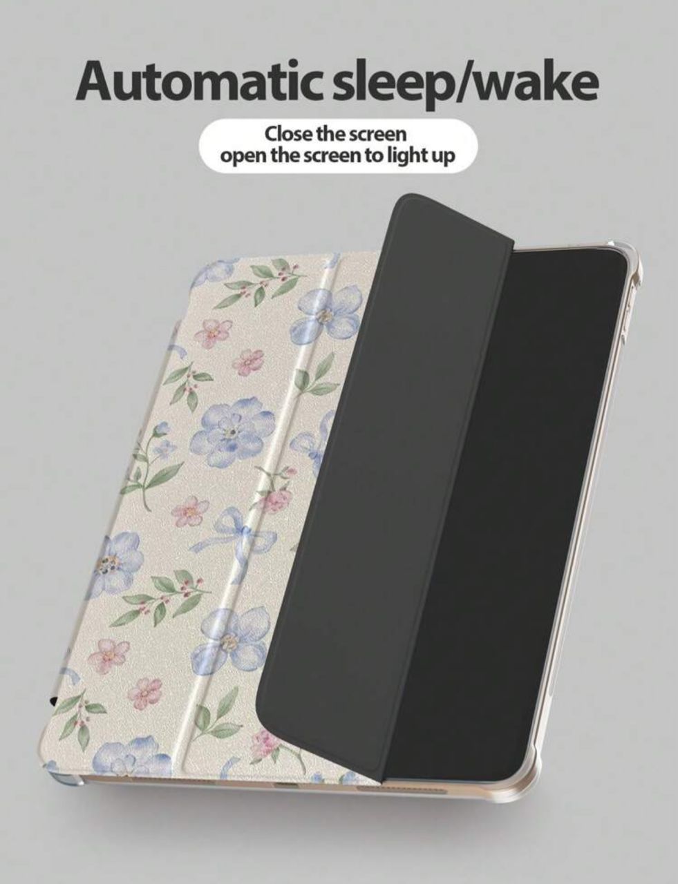 Bowknot Ditsy iPad Case with Pen Slot