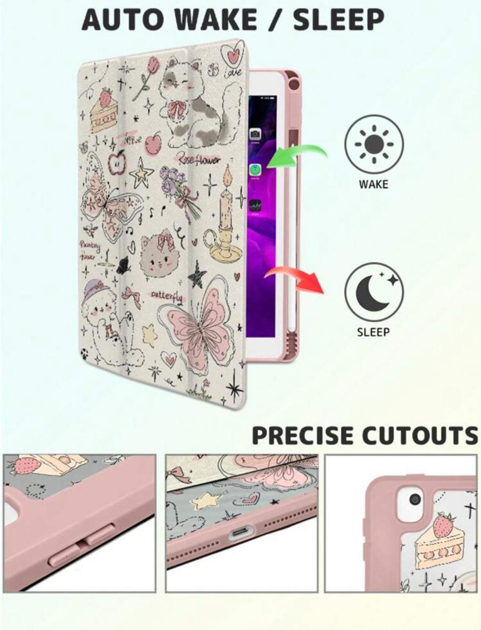 Purrfect iPad Case with Pen Slot