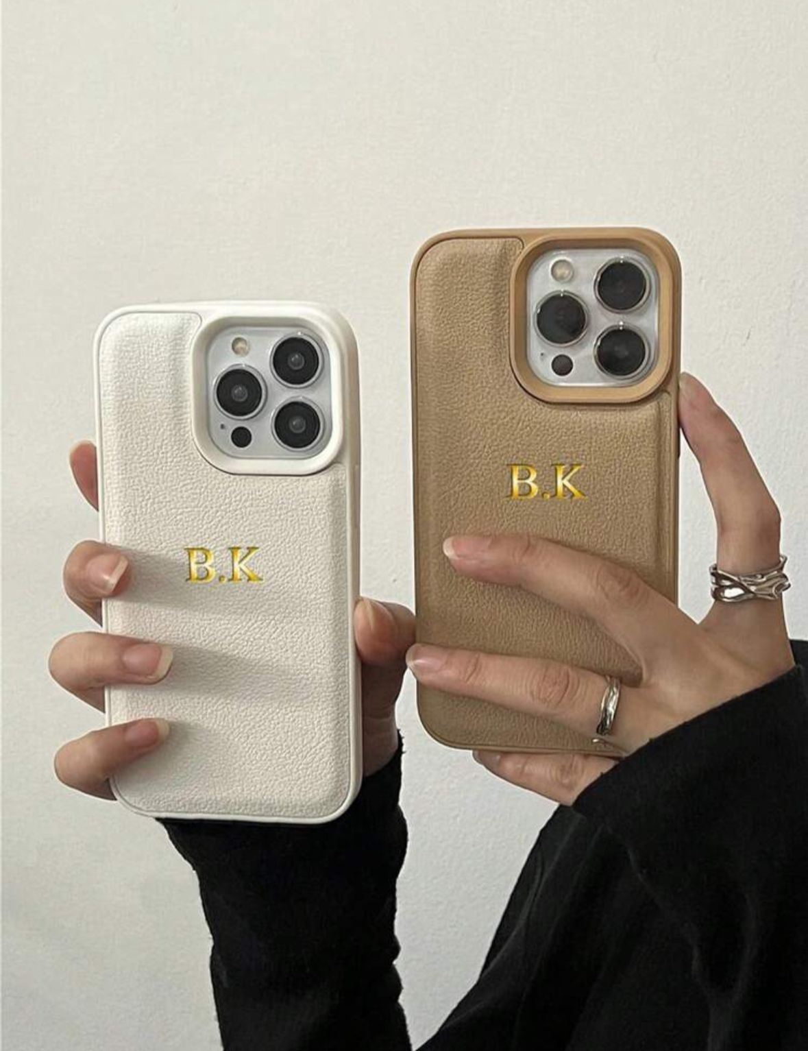 Personalized Leather Camera Cut Case