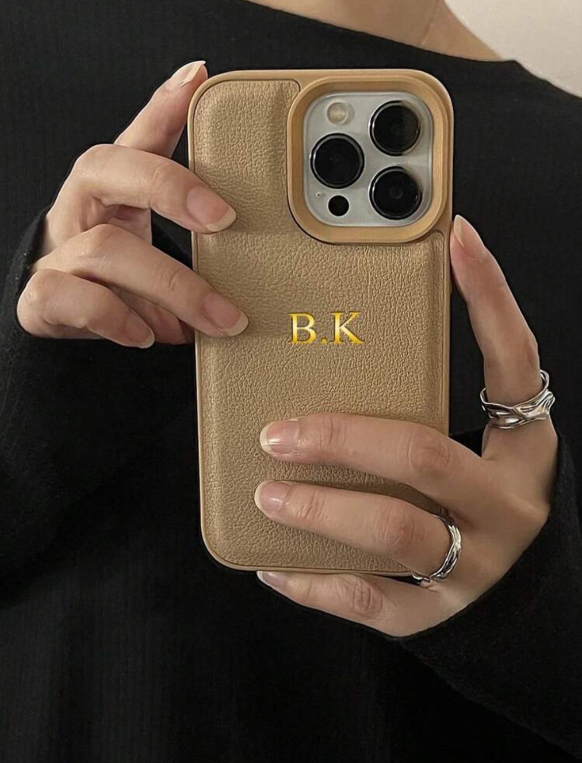 Personalized Leather Camera Cut Case