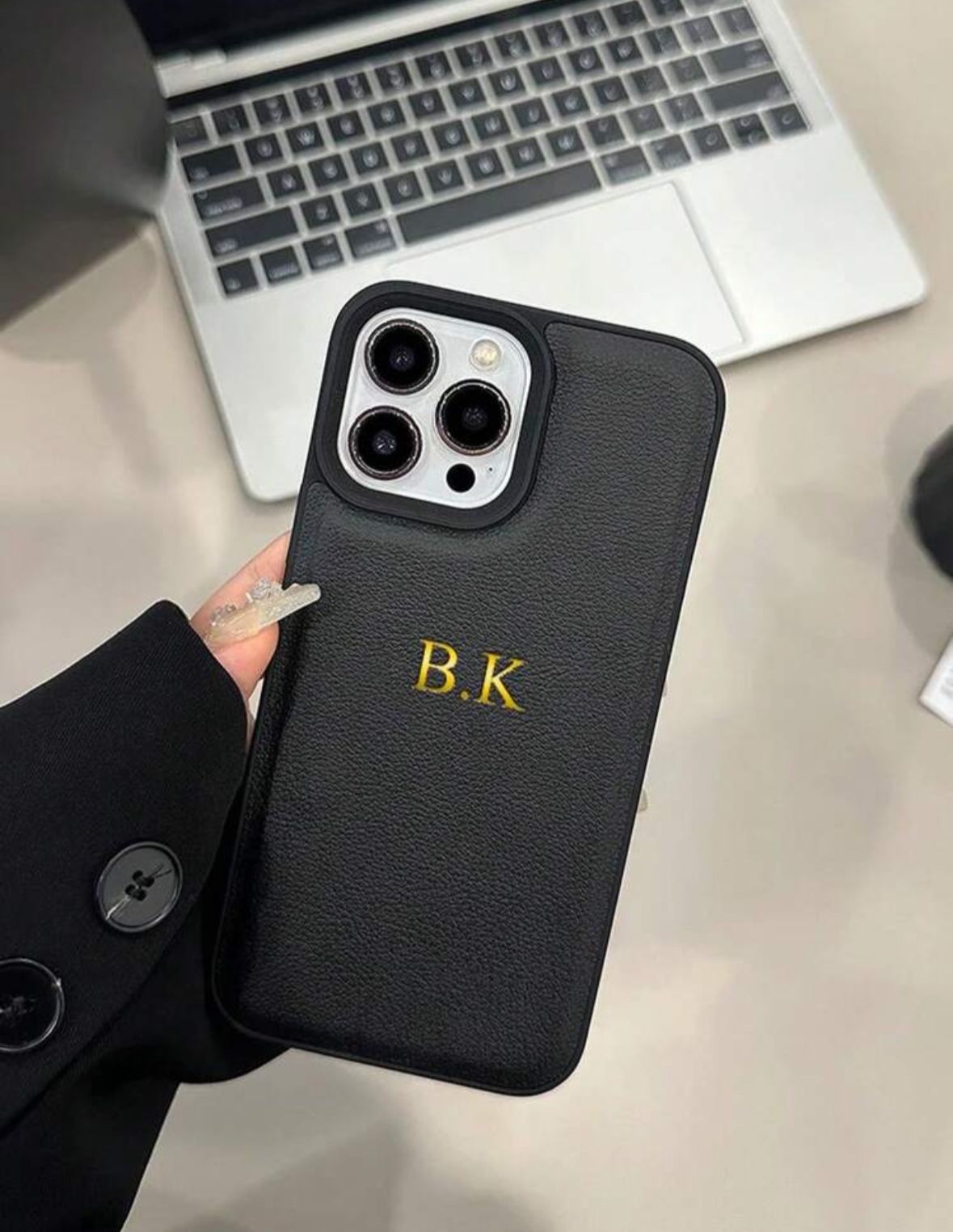 Personalized Leather Camera Cut Case