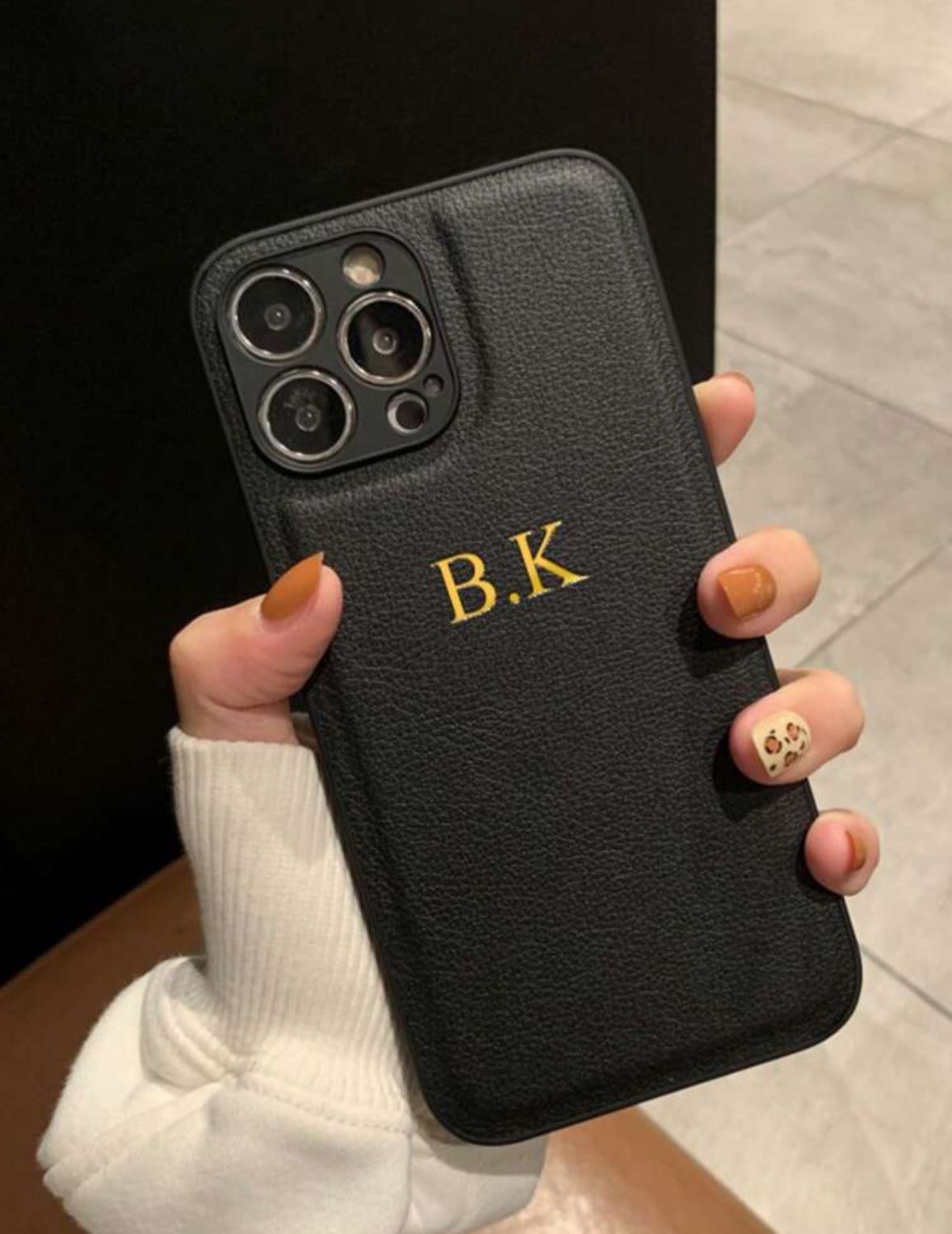 PU Leather Initials Case