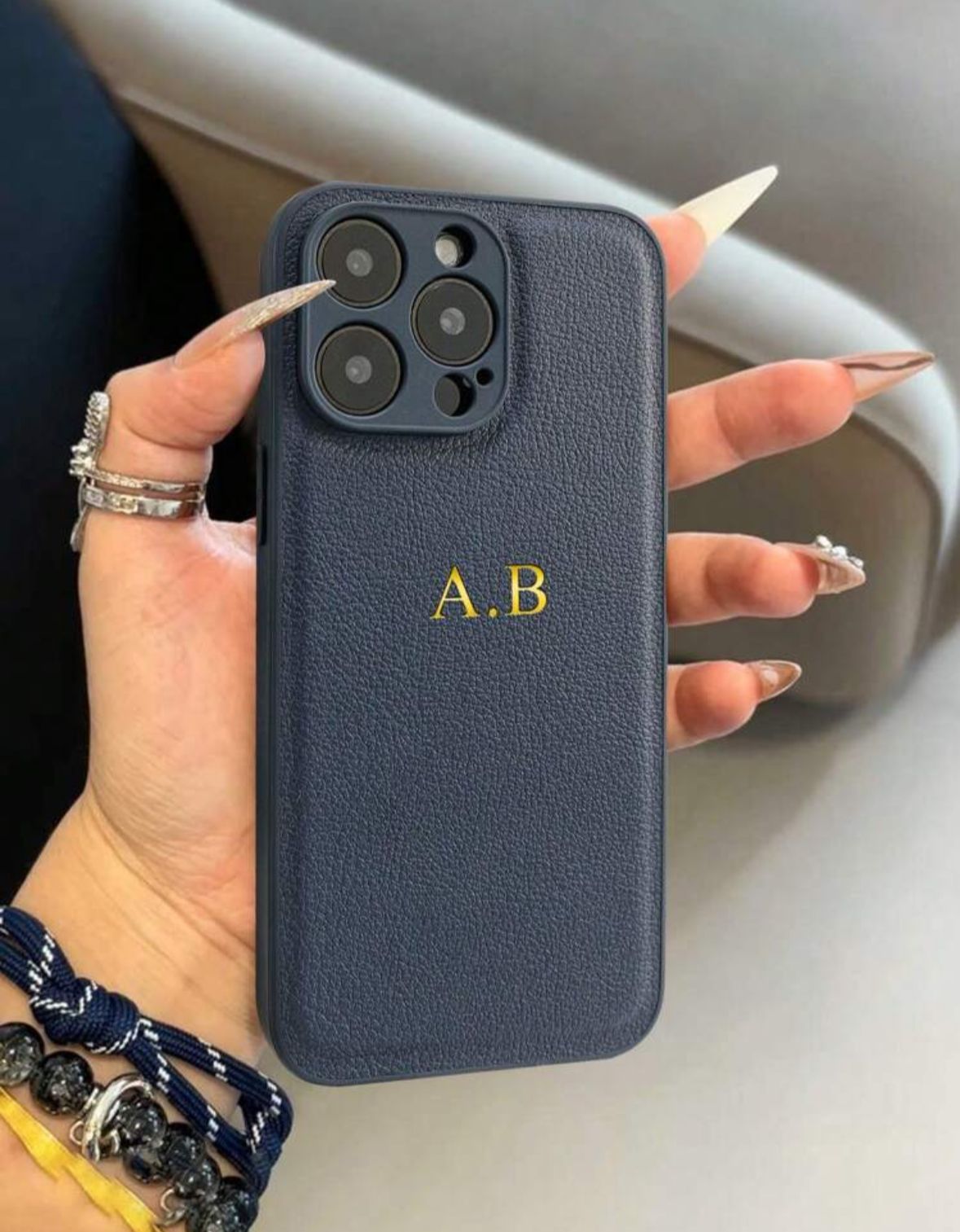 PU Leather Initials Case