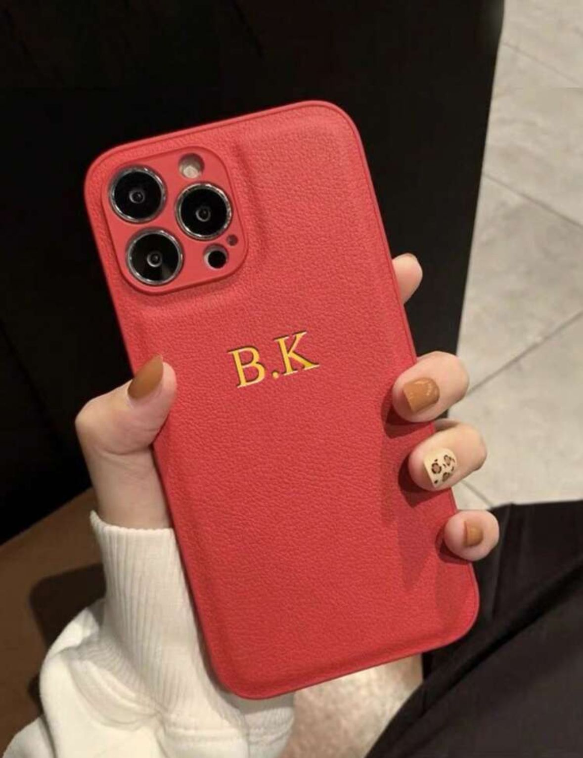 PU Leather Initials Case